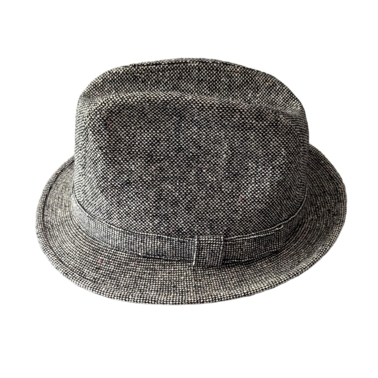 Dorfman Pacific Wool Fedora Hat Men's Black And White Tweed